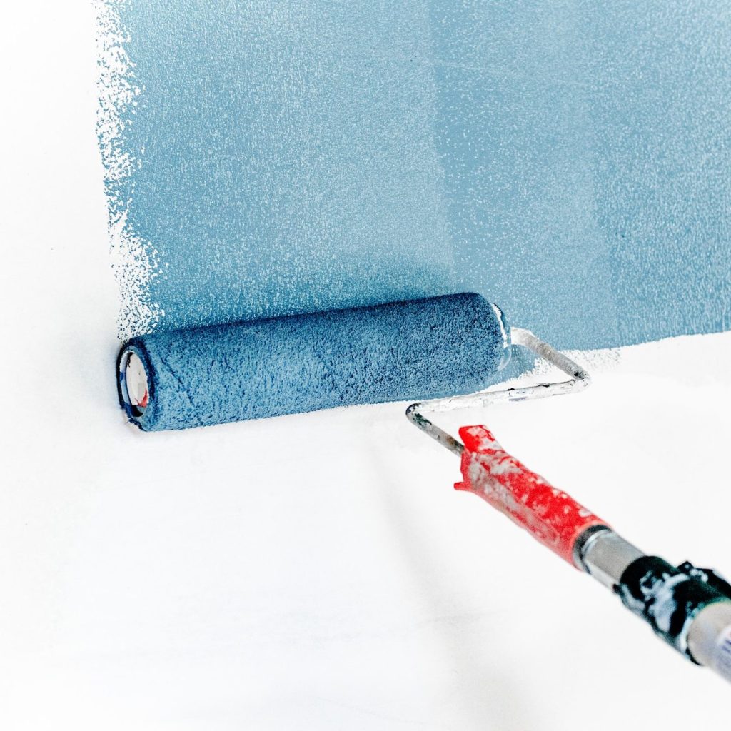 blue paint brush